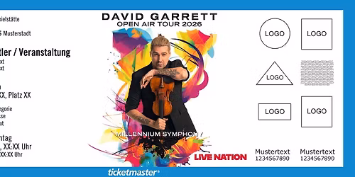 David Garrett - Millenium Symphony 2026 at Schloss Salem Open Airs