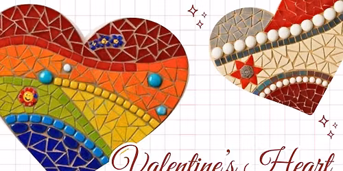 Valentine\u2019s Heart Mosaic Stepping Stones with Michelle