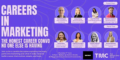 TMC Christchuch Presents: A Career in Marketing
