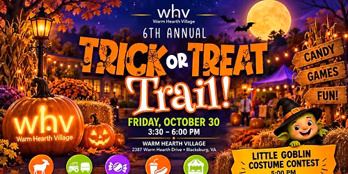 6th Annual Trick-or-Treat Trail at Warm Hearth Village