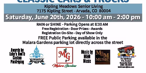 Kipling Meadows 3rd Annual Father's Day Weekend Car Show