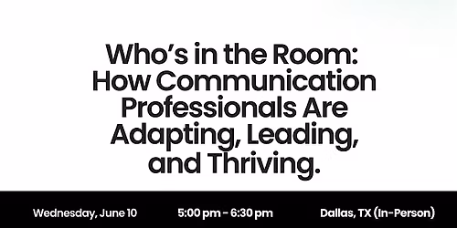 "Who's In the Room" Dallas Event