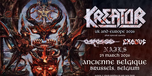 Kreator: Krushers Of The World Tour | Ancienne Belgique