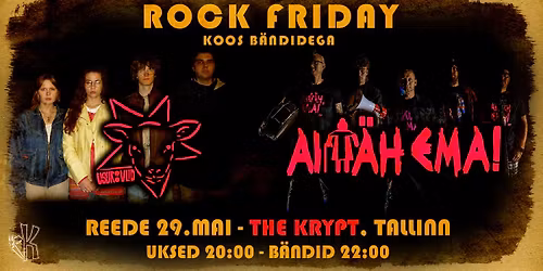Rock Friday: AIT\u00c4H EMA + USUR\u00d6\u00d6VLID @ The Krypt, Tallinn \ud83e\udd87