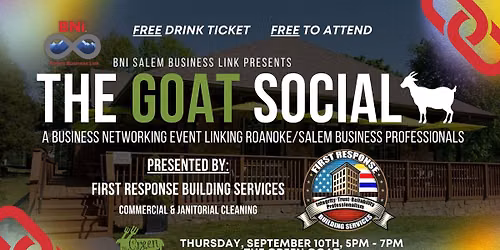 The GOAT Social: A Business Networking Event Linking Roanoke\/ Salem Business Professionals