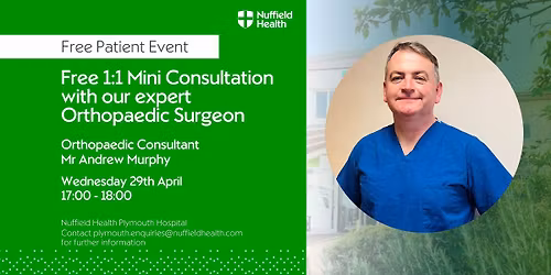 Free Mini 10-Minute Mini 1:1 Consultation with Mr Andrew Murphy