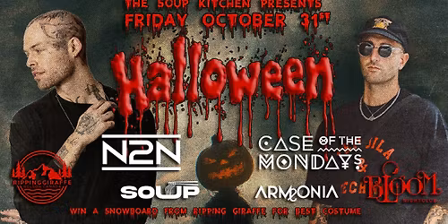 HALLOWEEN  with N2N, Case of the Mondays, Dj Soup, Armon\u00eda at BLOOM Nelson BC