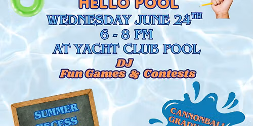 Family Fun Night @ Yacht Club Pool (Week 1) - Good-bye School, Hello Pool! 