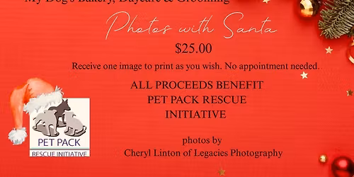 Photos with Santa benefiting Pet Pack Rescue Initiative 