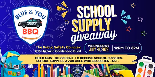 Blue & You BBQ - School Supply Giveaway