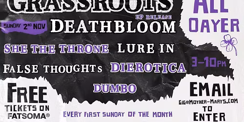 GRASSROOTS ALL DAYER 9: FREE ENTRY