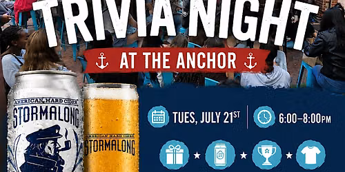 STORMALONG TRIVIA NIGHT AT THE ANCHOR