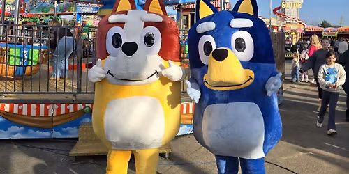 Bluey & Bingo Visit Par Market Funfair \ud83c\udfaa 