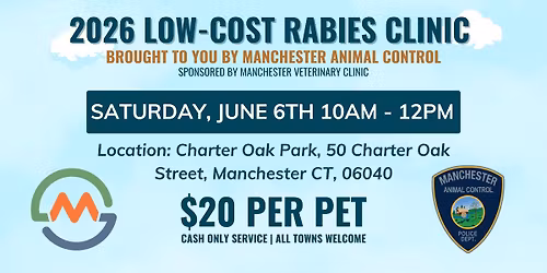 Manchester Animal Control's Low-Cost Rabies Clinic 2026