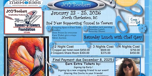 JOYBookers Supporting T2T Scrapbooking Weekend