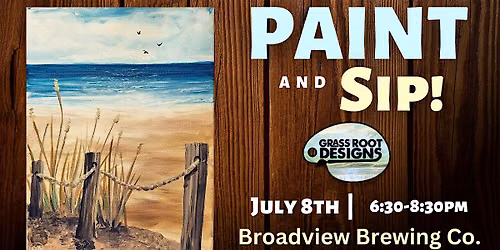 Beach Canvas Paint + Sip | Broadview Brewing Co.