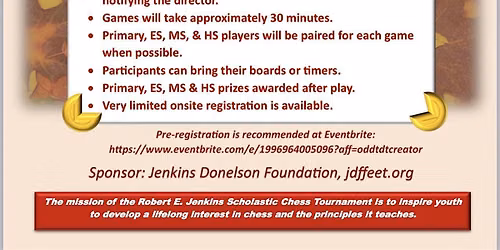 Robert E. Jenkins Fall Scholastic Chess Tournament