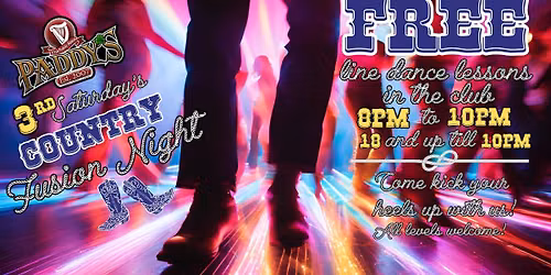 3rd Saturday's Country Fusion Night on September 19th!