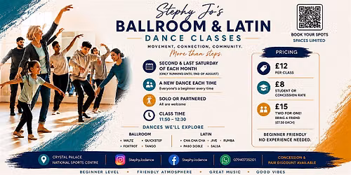 SATURDAY 30TH MAY BEGINNERS SALSA CLASS