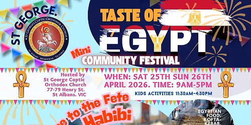 Taste of Egypt Community Festival.