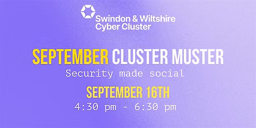 16 September 2026  Cluster Muster