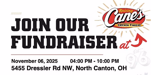 Join us Canton Secondary's Community Night at Raising Cane's!