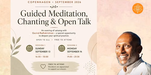 Guided Meditation, Chanting & Open Talk | Copenhagen | September 13, 14