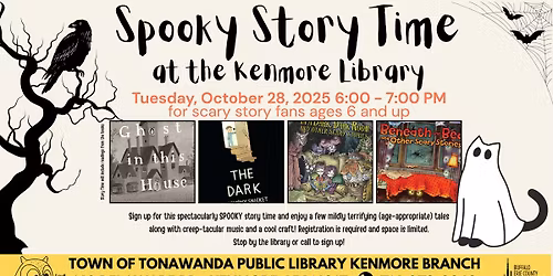 Spooky Story Time for ages 6 and up