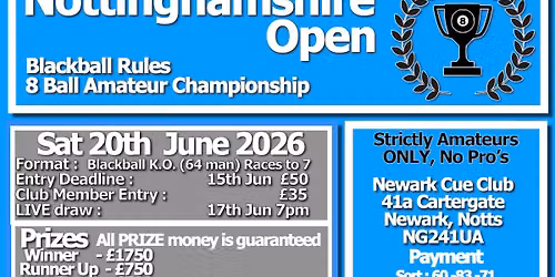 Nottinghamshire Open Blackball Championship 2026