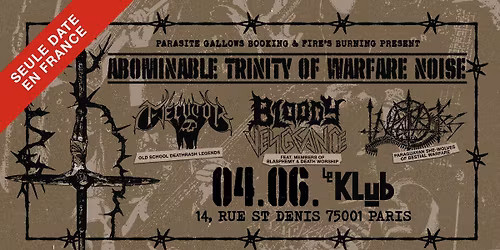 BLOODY VENGEANCE + INFAUSTES + EJECUTOR \u00a6 LE KLUB \u26e7