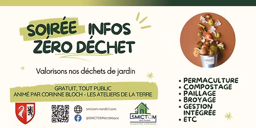 Soir\u00e9e infos Z\u00e9ro D\u00e9chet - Au Tiers Lieu, 4 Grand'rue \u00e0 WOERTH (1er \u00e9tage)
