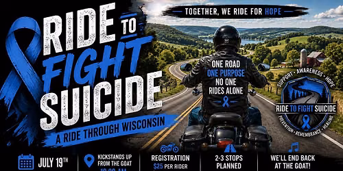 Ride to Fight Suicide \ud83d\udc99\ud83c\udfcd\ufe0f\ud83d\udc10\ud83e\udde1