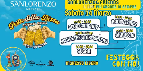 Sab. 14 Marzo | FESTA DELLA BIRRA - Sanlorenzo&Friends