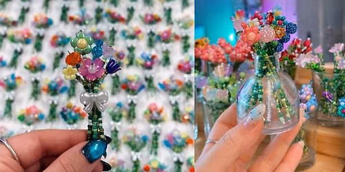 Mini Beaded Flower Bouquet Workshop