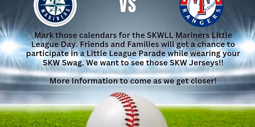 Seattle Mariners Little League Day!!