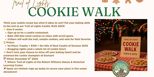 Cookie Walk Contest - at the Trail of Lights