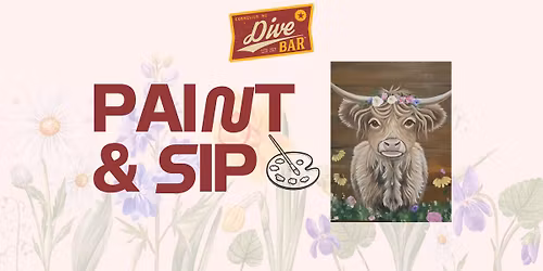 Spring Highland Cow Paint & Sip!