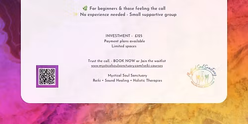 August Reiki Level 1 Training (First Degree) \u2013 Isle of Wight