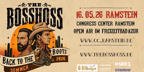 The BossHoss - Back to the Boots LIVE - Summer 2026 | Open Air im Freizeitbad Azur | 40 Jahre CCR