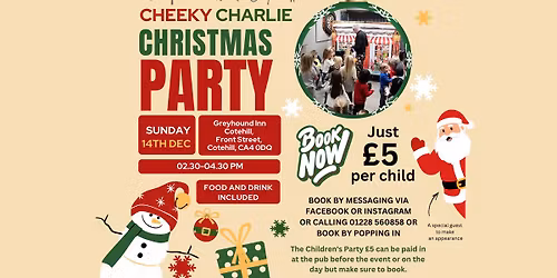 Kid's Christmas Party with Cheeky Charlie + Santa