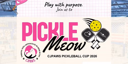 Pickle Meow: CJPaws Pickleball Cup