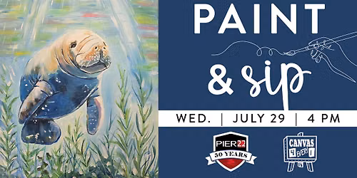 Paint & Sip: Manatee Edition