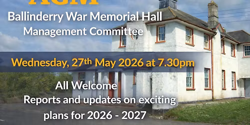 AGM of Ballinderry War Memorial Hall