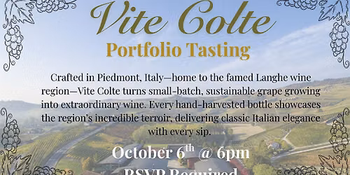 Vite Colte Portfolio Tasting