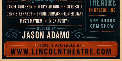Jason Adamo Presents North Carolina Songwriters in the Round Featuring 8 NC Artists
