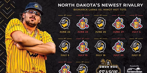 Minot Hot Tots at Bismarck Larks at Bismarck Municipal Ballpark
