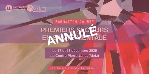 Formation Standard "Premiers Secours en Sant\u00e9 Mentale (PSSM)" - session annul\u00e9e