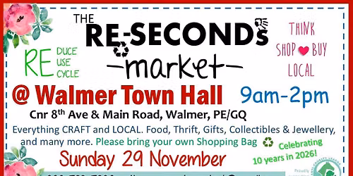 SUNDAY 29 November 2026 - Re-Seconds Market @ Walmer Town Hall