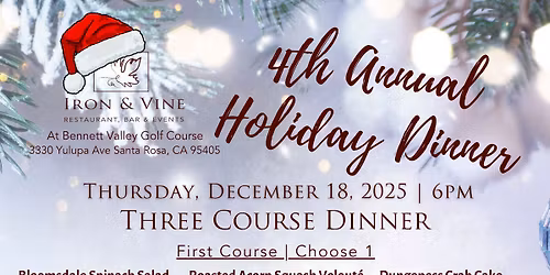 Iron & Vine 4th Annual Holiday Dinner