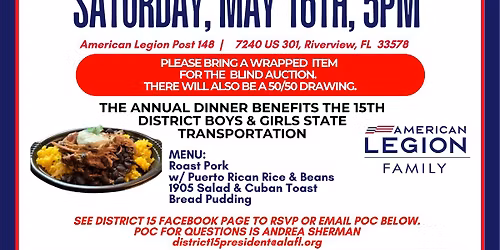 15th District Past Commanders & Past Presidents Dinner